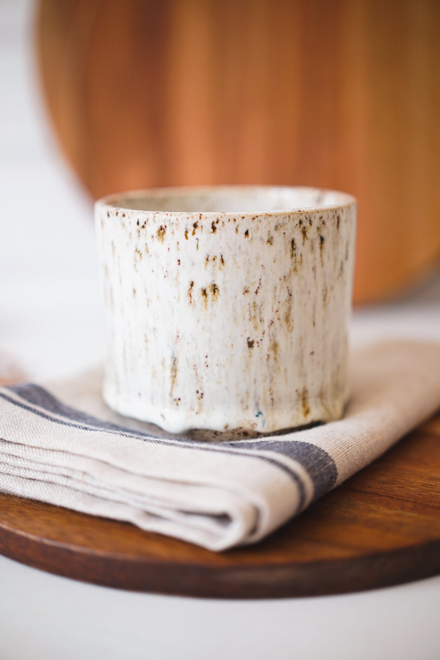 White with Brown Speckled Mug