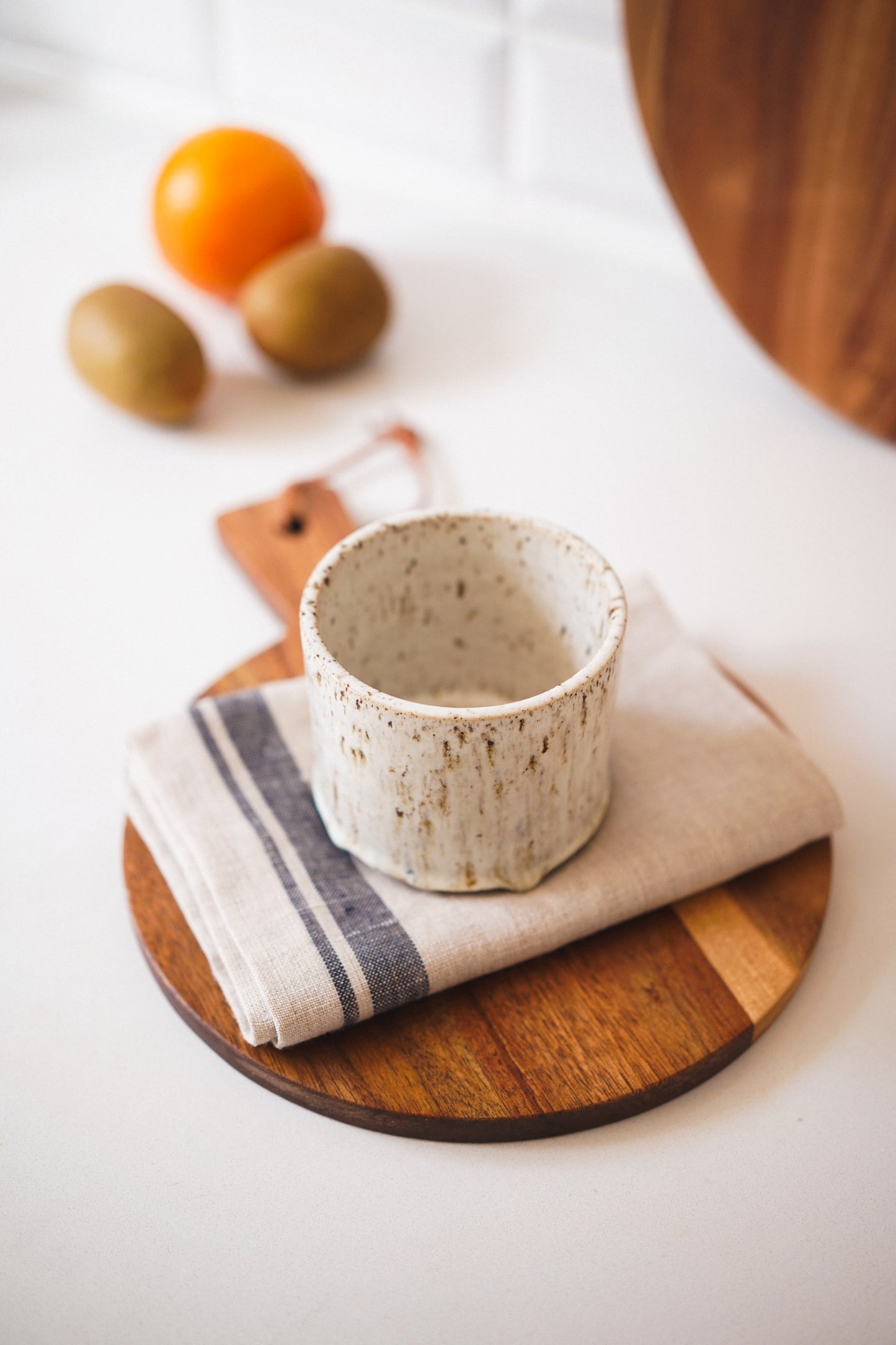 White with Brown Speckled Mug