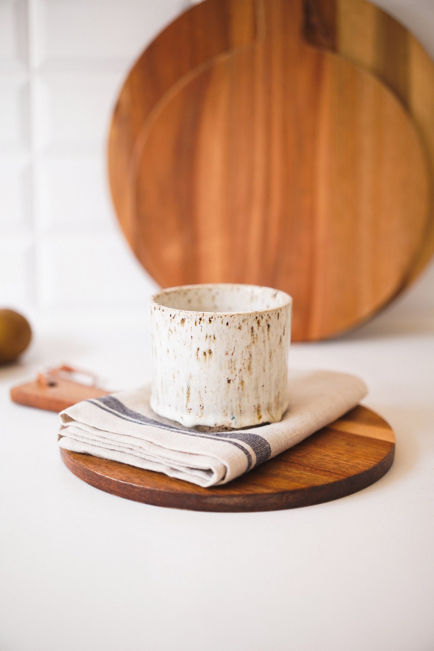 White with Brown Speckled Mug