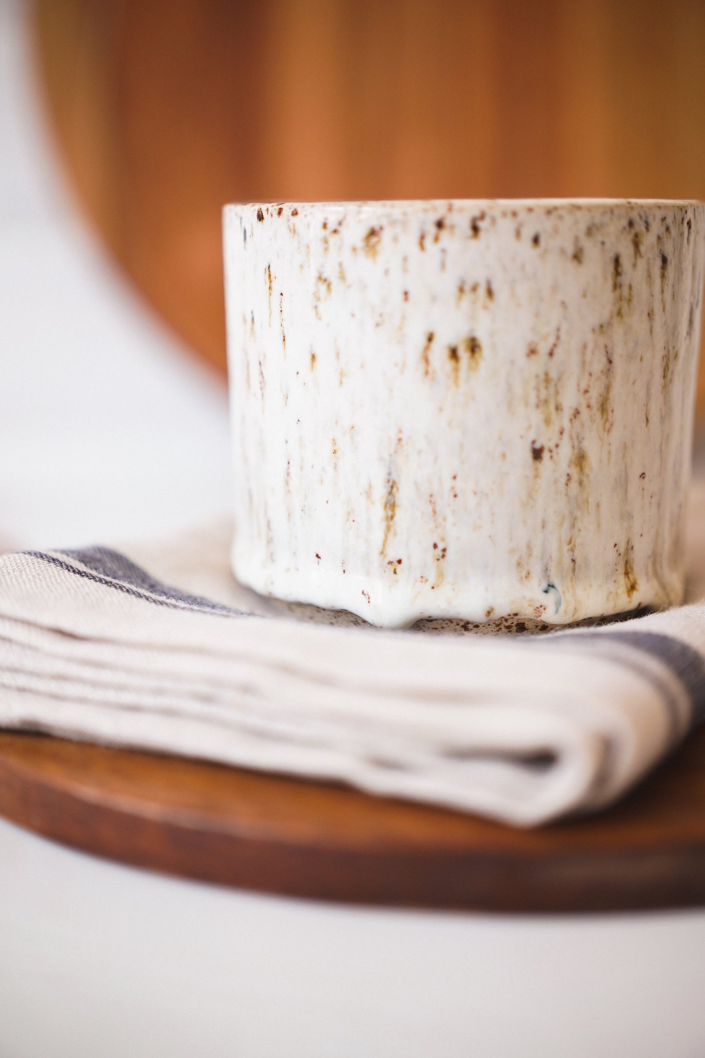 White with Brown Speckled Mug