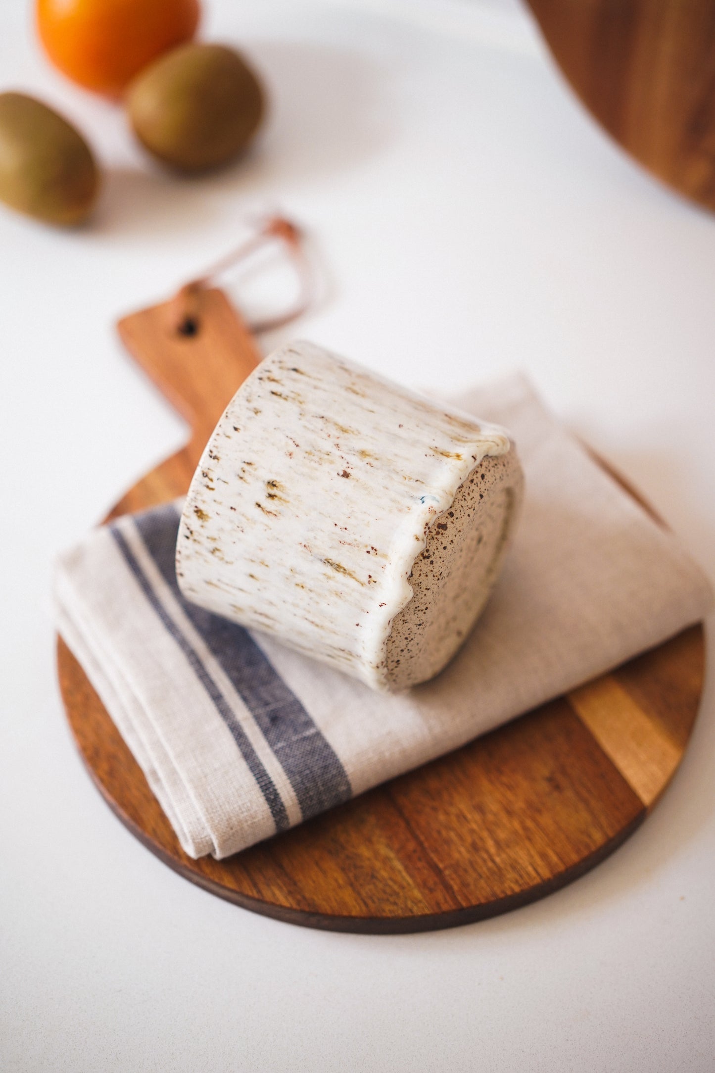 White with Brown Speckled Mug