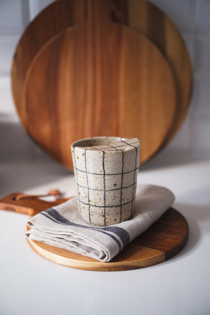 To-go Mug Tall with Black Stripes