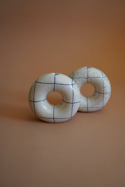 Linéa Luna Blue Donut Vase