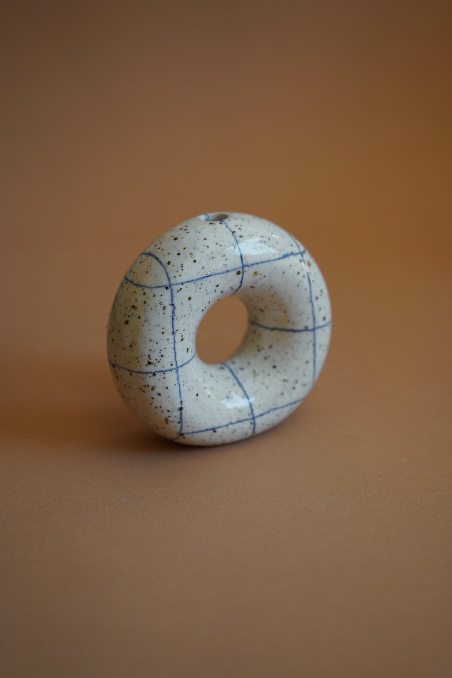 Linéa Luna Blue Donut Vase